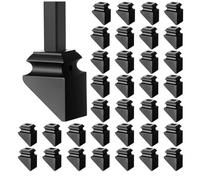 Yarryuter Balaustres de Hierro Cuadrados, Zapatas de Balaustre de Hierro, Husillos Forjados para Zapatas Inclinadas de Escalera de 1/2 Pulgada, Paquete de 48