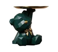 Yarryuter Bandeja de Almacenamiento Estatua Estatuilla, JoyeríA Pendientes Bandeja de LáPices Labiales, Estatuas de Oso con, Esculturas Cuenco para Llaves-C