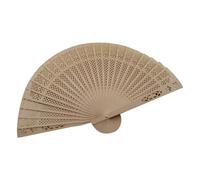 Yarryuter Boda de Moda Fiesta Fragante A Mano Abanico Plegable Tallado Madera Vintage Antigüedad e