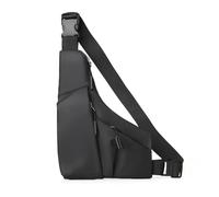 Yarryuter Bolso de con Forma de Triángulo para Ocio, Bandolera Antirrobo, Ajustado, para el Pecho, para Deportes de Montar, Color Negro