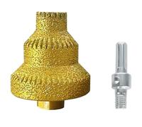 Yarryuter Broca Pagoda Soldada M10, Broca de Torre de Diamante Soldada, Broca para Azulejos, Piedra, Placa, Broca Escariadora, Broca Integrada, Herramientas de Diamante