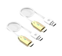 Yarryuter Cable Extensor InaláMbrico Compatible con 5G 30M, Transmisor y Receptor de Audio y VíDeo, Adaptador de Pantalla para CáMara y PC (Dorado)