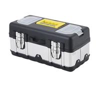 Yarryuter Caja Herramientas Gran Capacidad, Caja Almacenamiento Hardware Portátil Gran Tamaño, Caja Herramientas Reparación Automóviles para Hogar, Herramientas Acero Inoxidable 20 Pulgadas