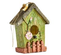 Yarryuter Casa de Pájaros Colgante Casa de Pájaros Decoración de Jardín de Colibrí Adecuado para Colgar en el Árbol Diseño de Patio Manualidades A