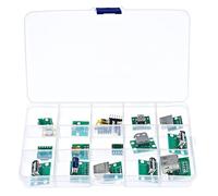 Yarryuter Conector Mini USB A Dip con Placa PCB, Micro-USB,USB 2.0,Tipo C,USB B,USB 3.0,Juego de Adaptadores de Enchufe de 16 Modelos