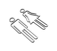 Yarryuter Consejos Placa de Letrero para Inodoro, Etiqueta Adhesiva para Puerta de Sala de Lavado, Tablero de Señalización para Baño, Arte, Decoración del Hogar, Plata A