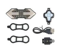 Yarryuter Control Remoto InaláMbrico Luces Traseras de DireccióN Carga USB Luz Trasera de Bicicleta Luz LED para Bicicleta