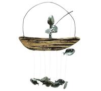 Yarryuter Cuchara de Pescador Hecha A Mano, Escultura de, Carillón de Viento, Cuchara, Esculturas de Peces, Carillón de Viento, Decoración para el Jardín del Hogar Al Aire Libre,C