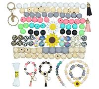 Yarryuter Cuentas de Silicona para Hacer Llaveros, Cuentas Surtidas de 15 Mm una Granel para Manualidades, Collares, Pulseras, FabricacióN de Joyas