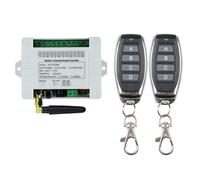 Yarryuter DC 12V 24V 36V 10A 433MHz Relé Inalámbrico de 4 Canales Receptor de Interruptor de Control Remoto + Transmisor de 4 Canales, 1 Receptor 2 Remotos