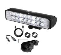 Yarryuter de Bicicleta Luz LED de Bicicleta 16 LED Lámpara Delantera de Bicicleta 10000 Mah Luz Delantera de Bicicleta de Aluminio Accesorios para Bicicleta