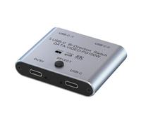 Yarryuter Divisor de Conmutación para 2 Computadoras, Conmutador KVM USB C Bidireccional de 1 Entrada y 2 Salidas para Transferencia de Video de 8K A 60 Hz/4K A 144 Hz de 10 Gbps