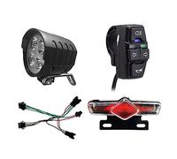 Yarryuter Ebike Trasero DK336 Set Luz Delantera/Trasera Bicicleta EléCtrica Luces LED Set para 36V 48V 52V 60V