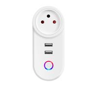 Yarryuter Enchufe de Israel Tuya Smart Home 16A WiFi Enchufe Inteligente de Corriente de Carga USB Temporización Control de Voz para