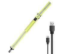 Yarryuter Equipo para Caminar con CinturóN Reflectante LED, Luz de Seguridad para Caminantes por la Noche, Equipo para Correr Reflectante Recargable de Seguridad, Verde