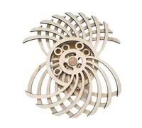 Yarryuter Escultura Dinámica Retro Hecha A Mano, Arte Mural Dinámico, Estatua de de Viento de Madera Invertida para Sala de Estar, Decoración del Hogar B