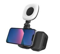 Yarryuter Estabilizador de Mano con Bluetooth para Teléfono, de Fotografía, Luz de Relleno para Selfies, Vlogs, Accesorios de Fotografía, Color Negro con Luz