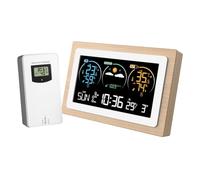 Yarryuter Estación Meteorológica Inteligente, Barómetro, Reloj, Temperatura Interior y Exterior, Medidor de Humedad, Pronóstico del Tiempo, Higrotermógrafo Múltiple