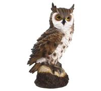 Yarryuter Estatua de Búho de Resina, Escultura Artística para Jardín, Decoración para Interiores y Exteriores, Césped, Patio, Porche y Escritorio.