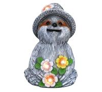 Yarryuter Estatua de Perezoso con Energía Solar, Decoración de Jardín, Luz LED, Escultura de Animal de Resina, Figura Decorativa para Patio Al Aire Libre