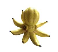 Yarryuter Estatua de Pulpo, Divertida Estatua de Pulpo Banana, Decorativa, para Jardín, Sala de Estar, Patio, Hogar, Color Amarillo