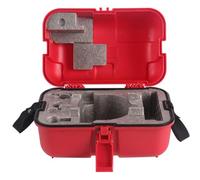 Yarryuter Estuche para Instrumentos de Nivelación, de Plástico, con una Sola Cerradura, para Estación Total, Caja de Almacenamiento para Equipos Topográficos, Color Rojo.