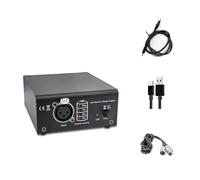 Yarryuter Fuente de Alimentación Fantasma de 1 Canal y 48 V con Cable de Micrófono XLR de 3 Pines para Equipos de Grabación de Música con Micrófono de Condensador.