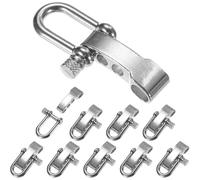 Yarryuter Hebilla de Grillete para Pulsera de Paracord (10 Unidades): Grillete Metálico Ajustable en Forma de U para Pulseras de Supervivencia, Cinturones y Cuerdas para Exteriores.