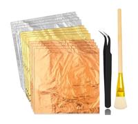 Yarryuter Hojas de Pan de para Arte, 3 Colores, 150 Hojas de Papel de Aluminio Dorado para Decoración de Manualidades, Pintura con Pinzas y Pincel