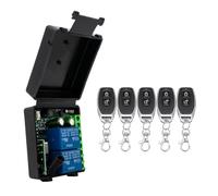 Yarryuter Interruptor de Control Remoto Inalámbrico de 433 MHz, CA 85-256 V, Relé de 2 Canales, Módulo Receptor para Puertas de Garaje, Iluminación y Cortinas.