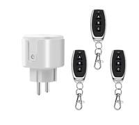 Yarryuter Interruptor de Control Remoto Inalámbrico de 433 MHz, Minienchufe Europeo de 220 V y 16 A para Ventiladores, Lámparas y Lámparas de Bajo Consumo.