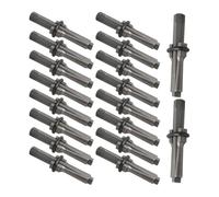 Yarryuter Juego de 10 Cuñas para Partir Piedras de 5/8" y Cuñas de Pluma, Herramientas Resistentes para Dividir Piedras de Granito, Hormigón y Mármol (20 Unidades)