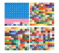Yarryuter Juego de Etiquetas Adhesivas, Etiquetas Cuadradas, Pegatinas con Números de Colores, Etiquetas Adhesivas para Cajas de Almacenamiento con Diseño de Diamantes A