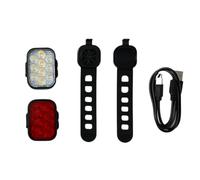 Yarryuter Juego de Luces para Bicicleta, Delanteras y Traseras, Carga USB, para de Montaña, Luz Delantera y Trasera para Bicicleta de Carretera