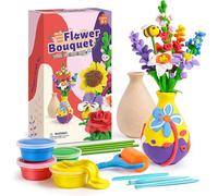 Yarryuter Kit de Manualidades de Flores para NiñOs, Kit de Arcilla para Modelar con Ramo de Flores, Arcilla Al Aire para Artes y Manualidades, para NiñAs y NiñOs una Partir de 6 AñOs