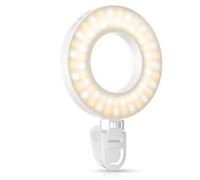 Yarryuter Luz de Relleno para Teléfono Móvil, Luz LED para Selfies, Luz de Fotografía para Transmisión en, Anillo de Luz para Videoconferencia para Computadora Portátil, Color