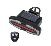 Yarryuter Luz Trasera Solar para Bicicleta con Intermitentes de Advertencia, Recargable por USB, Control Remoto Inalámbrico.