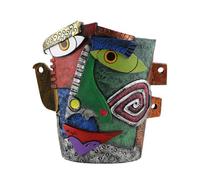 Yarryuter Macetas de Resina Abstractas con Diseño de Cara para Interiores, Macetas Divertidas, Decoración de Flores Decorativas