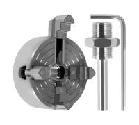 Yarryuter Mandril de Torno de 4 Mordazas, Juego de Mandril de Torno de Aleación de Zinc con Llave y Biela, Resistente, para Tornos de Carpintería