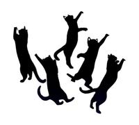 Yarryuter Marcadores de Metal con Forma de Negro, Ideales para Amantes de los Gatos. Marcapáginas con Forma de Gatito, Separador de Páginas.