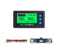 Yarryuter Medidor de Coulomb H56CR, Indicador de Capacidad de Batería, Comprobador de Coulomb de Baterías de Litio de Alta Precisión, Voltímetro, Amperímetro, 100 A