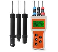 Yarryuter Medidor de Oxígeno Disuelto Portátil, Medidor de DO Inteligente, DO, Sal, EC, TDS, 6 en 1, para Piscinas de Acuarios