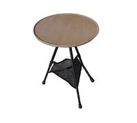 Yarryuter Mesa Redonda Plegable Mesa de Comedor de Patas para Exteriores Mesa de Centro de AleacióN PortáTil Mesa Levantable de Picnic para Caminata,MarróN