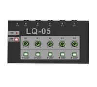 Yarryuter Mezclador de Micrófono de 4 Canales LQ05 Mezclador de Micrófono de 4 Canales -05 Dispositivo de Efectos de Mezcla Multifuncional Entrada de Audio Enchufe UE EU Plug