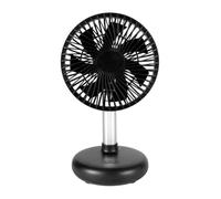 Yarryuter Mini Ventilador Oscilante USB Recargable Portátil Que Funciona con Pilas Ventilador de Mesa con 4 Niveles de Velocidad Ventilador de Escritorio para Exteriores Negro
