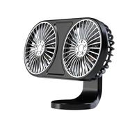 Yarryuter Mini Ventilador USB para Salpicadero de Coche, Ventilador de Ventilación Automático de 5V, Ventilador Eléctrico Automático de Doble Cabezal de Bajo Ruido, 3 Engranajes Eléctricos