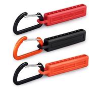 Yarryuter Organizador de Almacenamiento para Puntas de Destornillador, 10 Agujeros, 3 Unidades de Portapuntas Hexagonales de 1/4 de Pulgada con Mosquetón