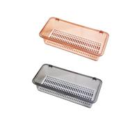 Yarryuter Organizador de Cajones, Organizador y Almacenamiento de Escritorio de Tocador Transparente, Soporte de Maquillaje con Tapa para Almacenamiento de Exhibición de Baño B