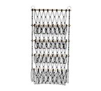 Yarryuter Organizador para Colgar en la Pared, Red para Juguetes de Animales de Peluche, Hamaca, Guardería, Almacenamiento de Juguetes de Peluche, Macramé Bohemio, Negro