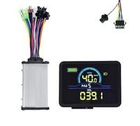 Yarryuter P5C Medidor de Pantalla LCD para Bicicleta Eléctrica 24V-60V+36V/48V 350W Controlador de Sinusoidal UART Ebike Pantalla LCD en Color SM 5+2PIN
